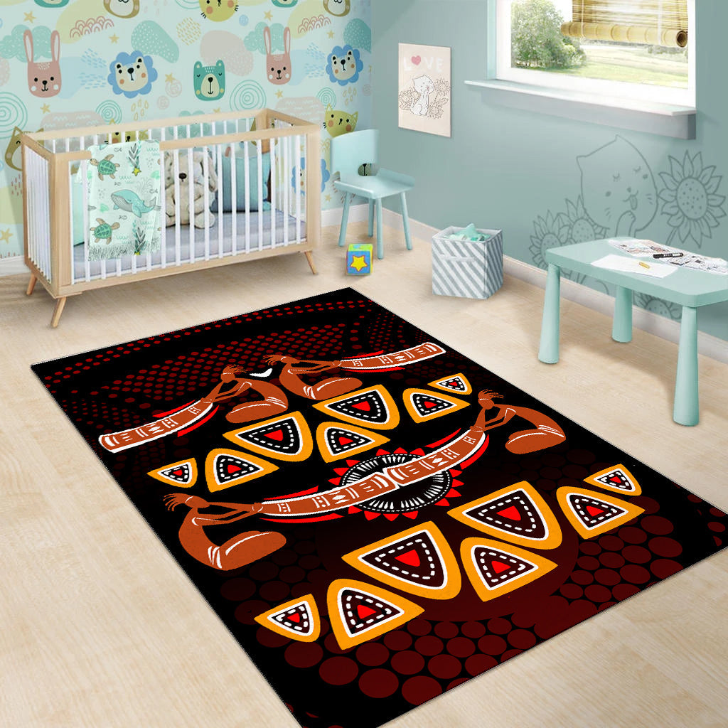 Didgeridoo Aboriginal Area Rug - Vibe Hoodie Shop