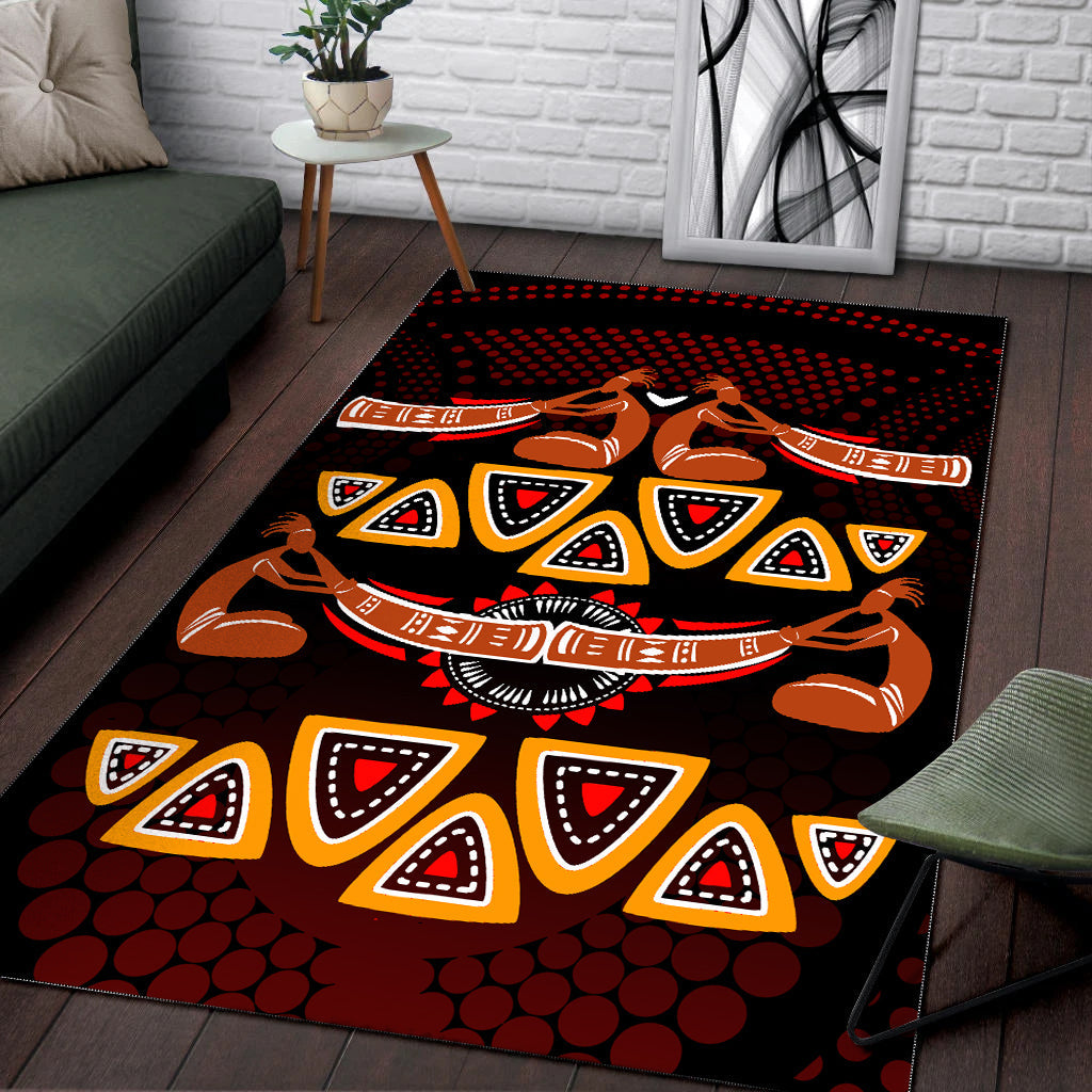 Didgeridoo Aboriginal Area Rug - Vibe Hoodie Shop