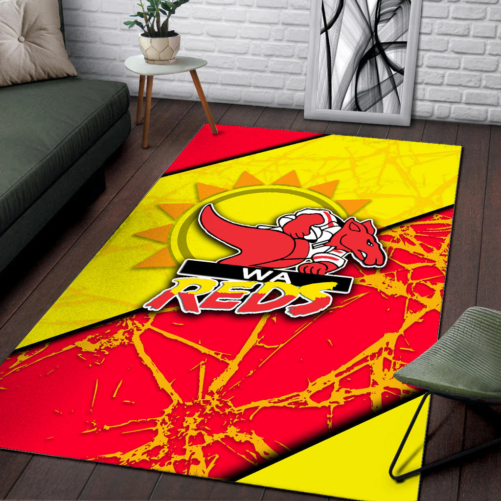 Western Reds Area Rug Kangaroos - Vibe Hoodie Shop