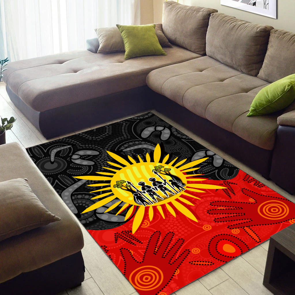 Aboriginal Family Area Rug Flag Style - Vibe Hoodie Shop