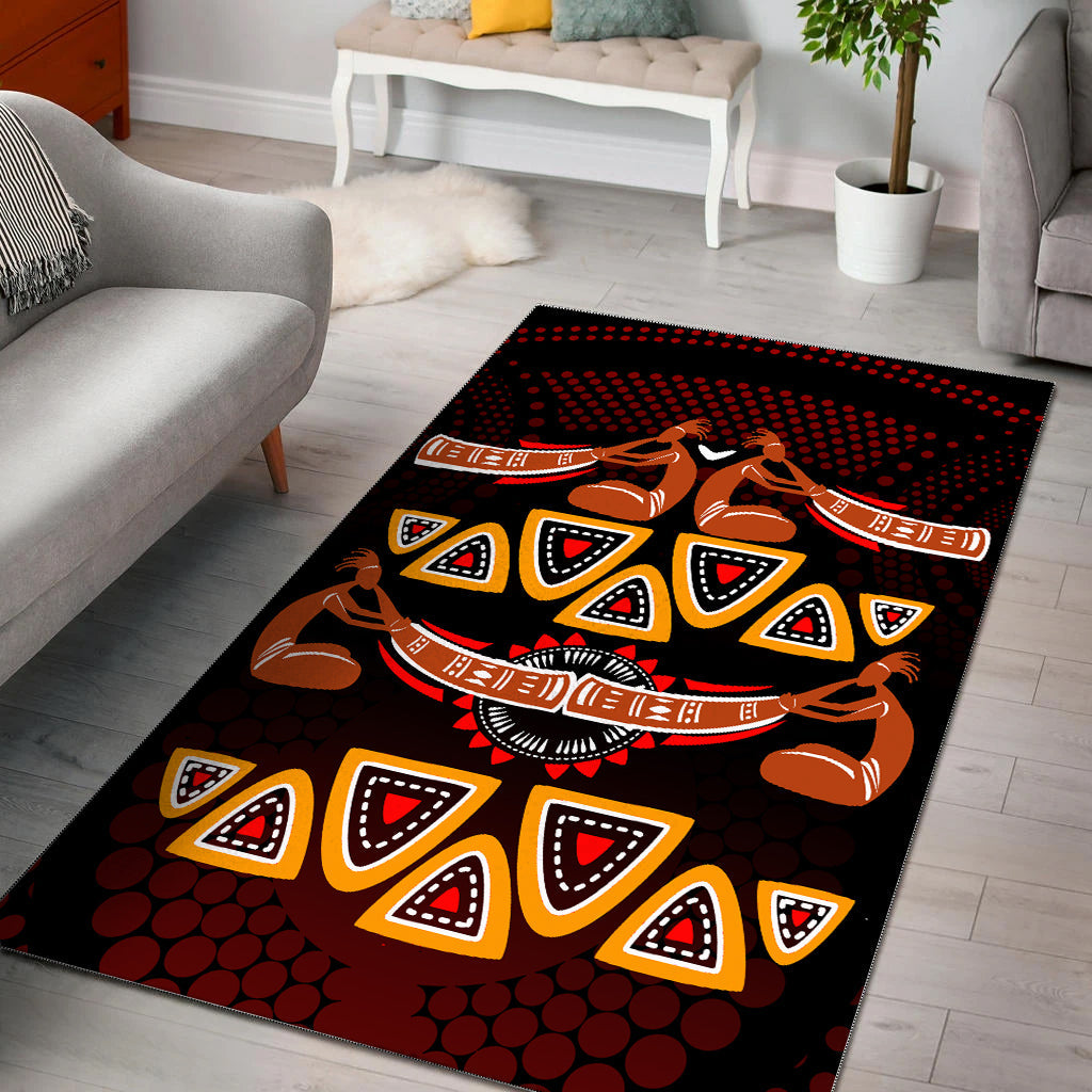 Didgeridoo Aboriginal Area Rug - Vibe Hoodie Shop