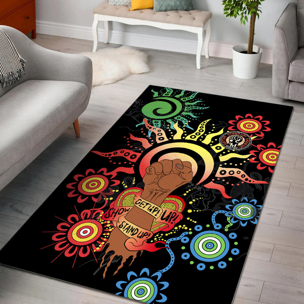 NAIDOC Week 2022 Area Rug Let's Fight Together - Vibe Hoodie Shop