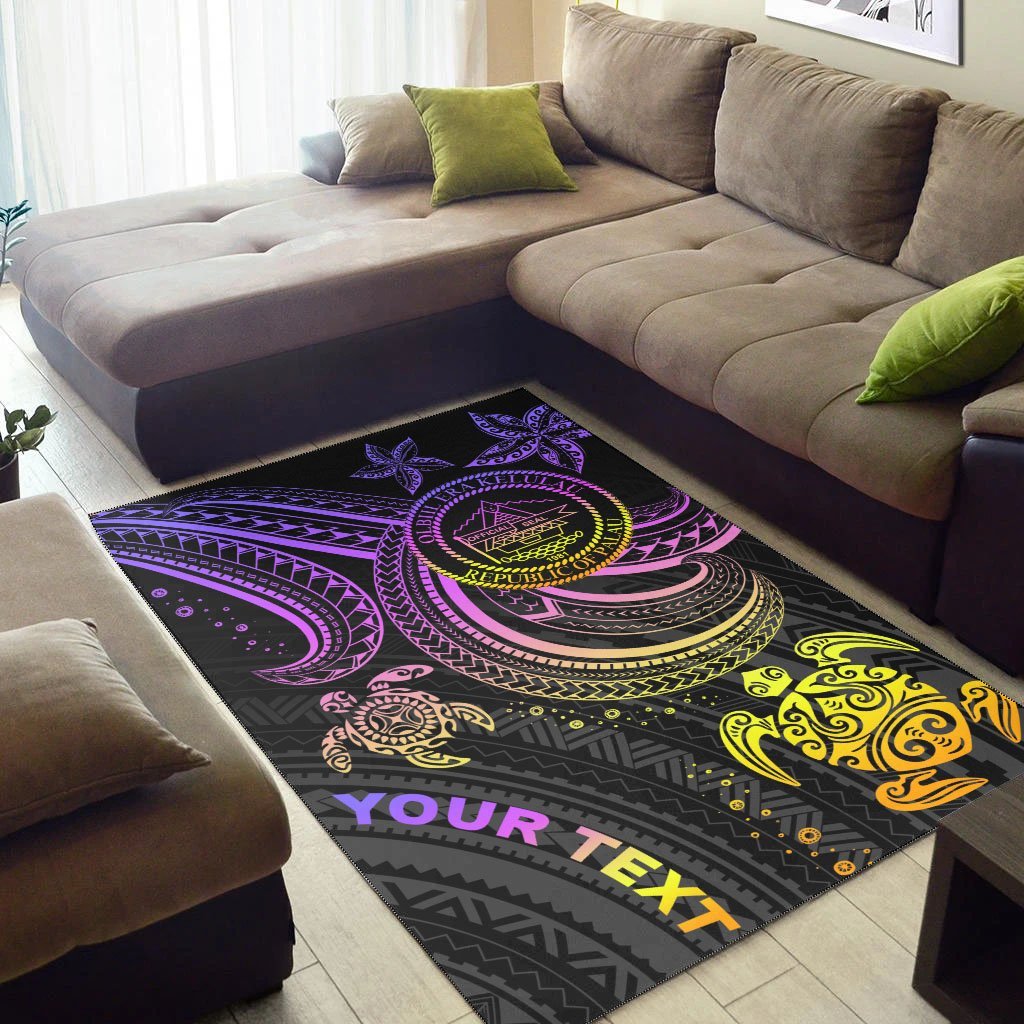 Palau Custom Personalised Area Rug - Pink Turtle - Vibe Hoodie Shop