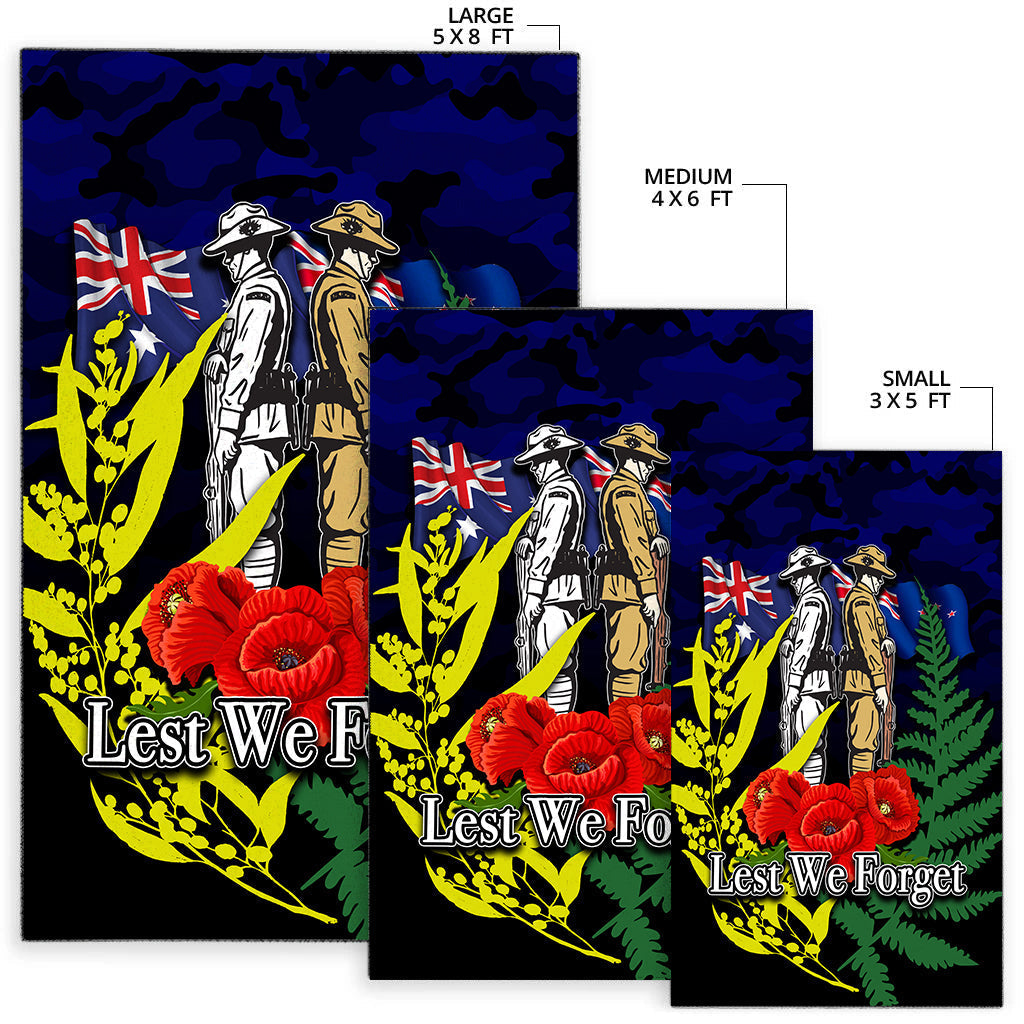 ANZAC Day Area Rug Army Patterns - Vibe Hoodie Shop