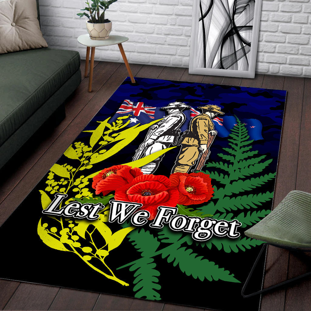 ANZAC Day Area Rug Army Patterns - Vibe Hoodie Shop