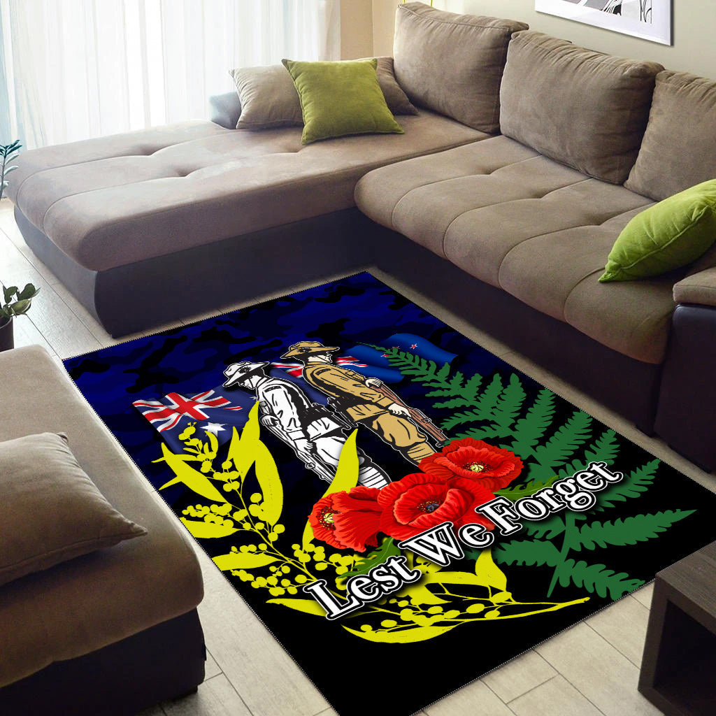 ANZAC Day Area Rug Army Patterns - Vibe Hoodie Shop