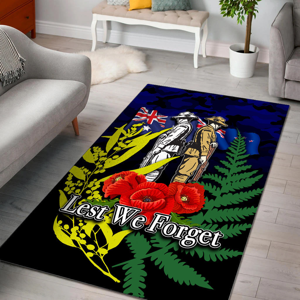 ANZAC Day Area Rug Army Patterns - Vibe Hoodie Shop