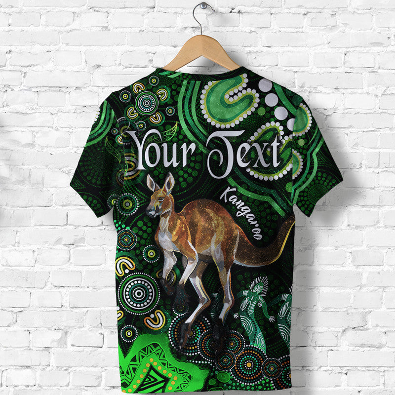 (Custom Personalised) Australian Astrology T Shirt Aries Kangaroo Zodiac Aboriginal Vibes - Green - Vibe Hoodie Shop