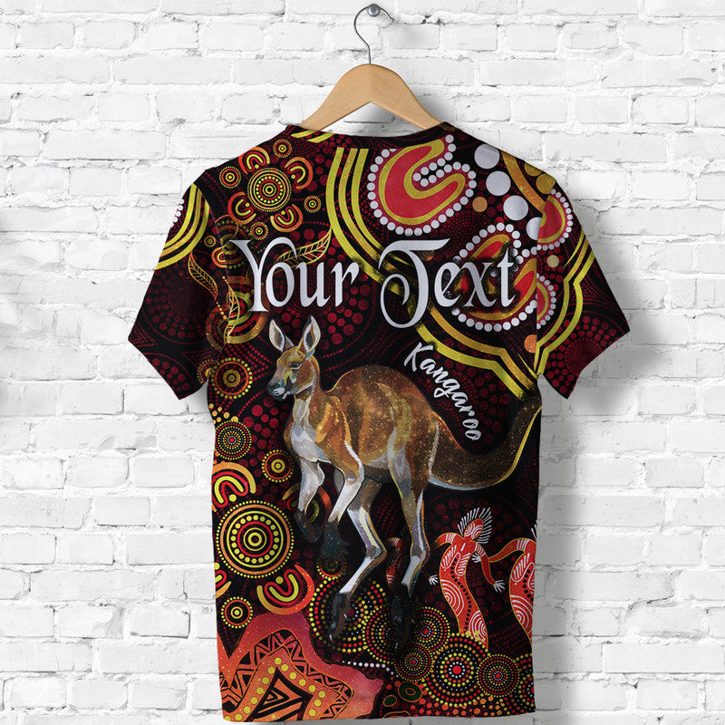 (Custom Personalised) Australian Astrology T Shirt Aries Kangaroo Zodiac Aboriginal Vibes - Red - Vibe Hoodie Shop