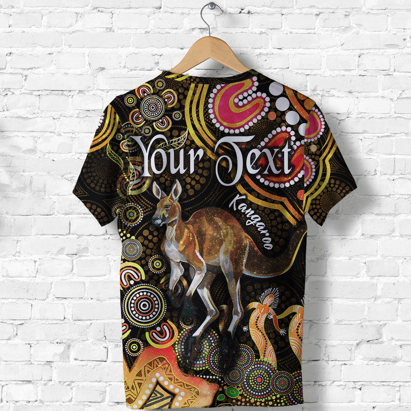 (Custom Personalised) Australian Astrology T Shirt Aries Kangaroo Zodiac Aboriginal Vibes - Gold - Vibe Hoodie Shop