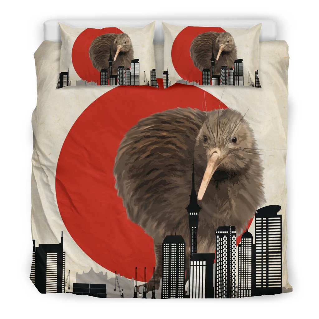 New Zealand Bedding Set, Kiwi Bird Duvet Cover And Pillow Case - Vibe Hoodie Shop