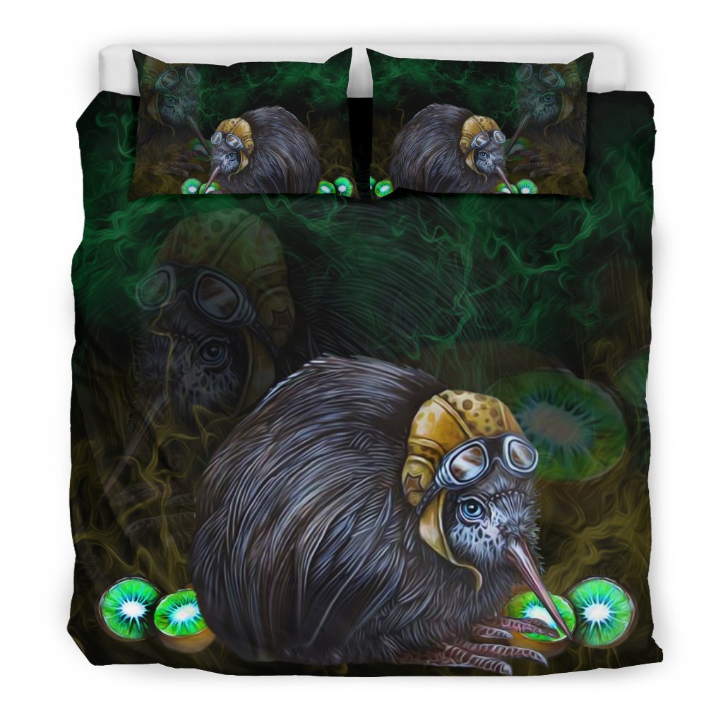 New Zealand Bedding Set, Kiwi Bird Duvet Cover And Pillow Case - Vibe Hoodie Shop