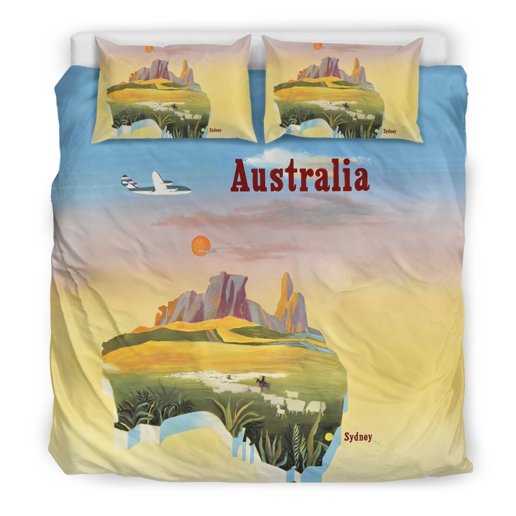 Bedding Sets - Australia Map Bed Poster Map Australia Sets - Vibe Hoodie Shop