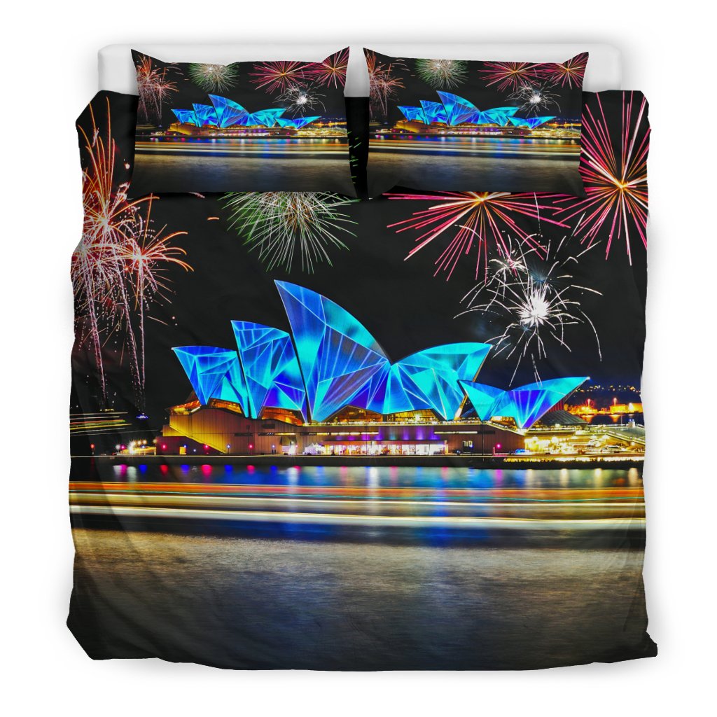 Bedding Sets - Sydney Opera Bed Mid Night Beautiful Sets - Vibe Hoodie Shop