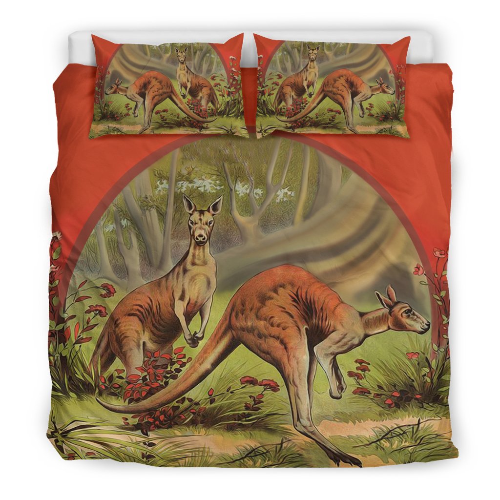 Bedding Sets - Kangaroo Bed In Forest Landscape Art Sets - Vibe Hoodie Shop