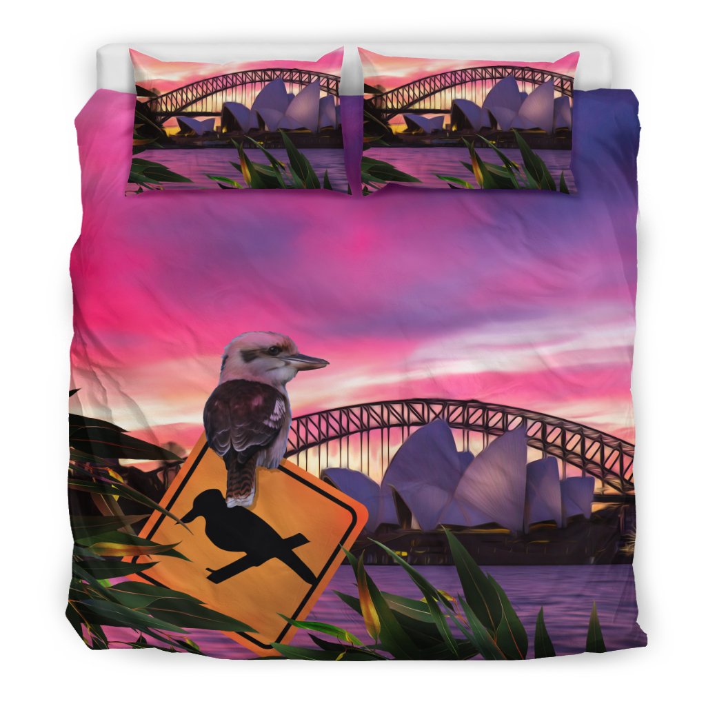 Bedding Sets - Kookaburra Bed Kangaroo Sign Sydney Opera Sets - Vibe Hoodie Shop