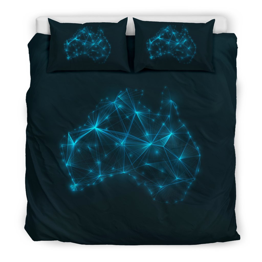 Bedding Sets - Australia Map Bed Glowing Mysterial Sets - Vibe Hoodie Shop