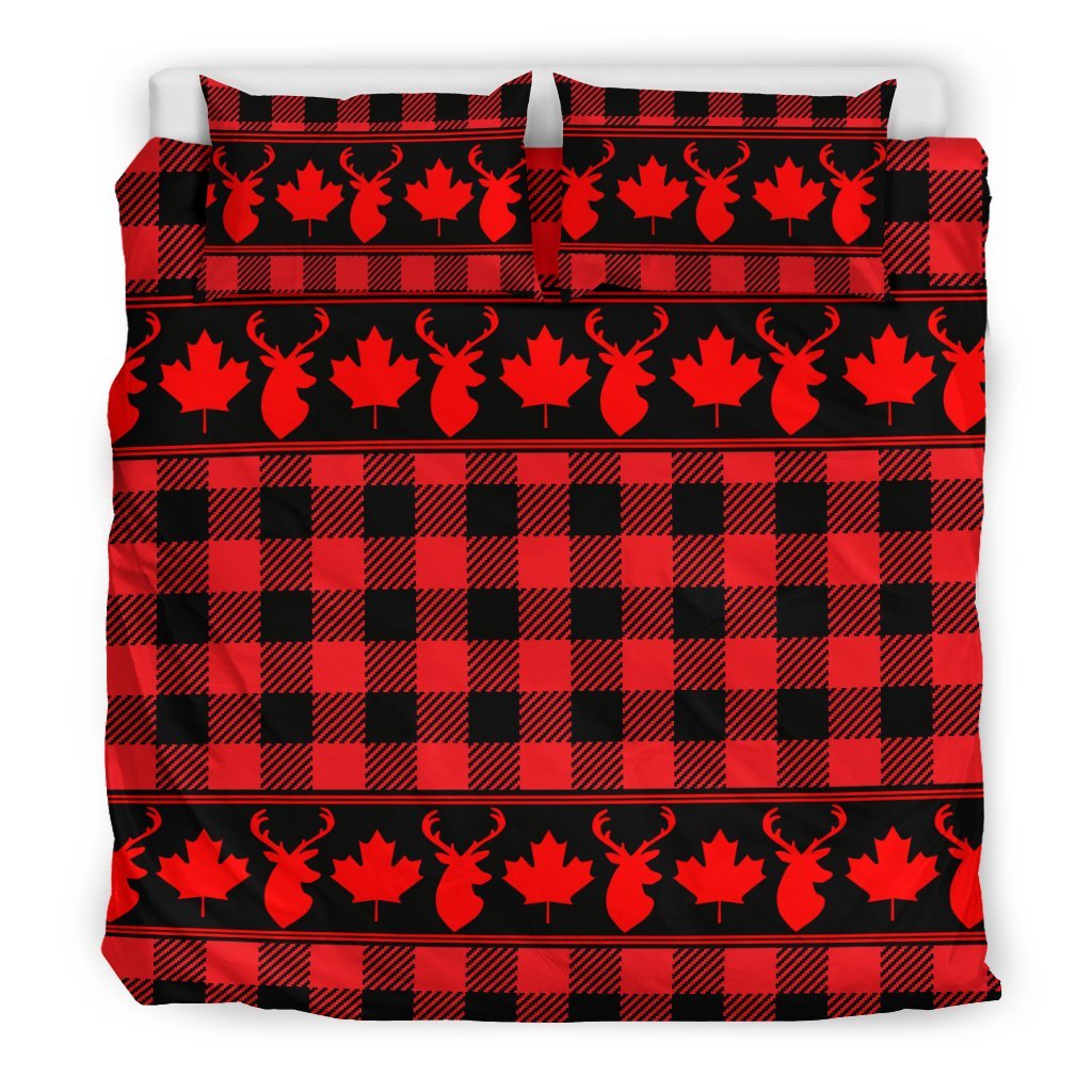 Canada Maple Leaf Bedding Set - Rustic Duvet Covers 04 - Vibe Hoodie Shop