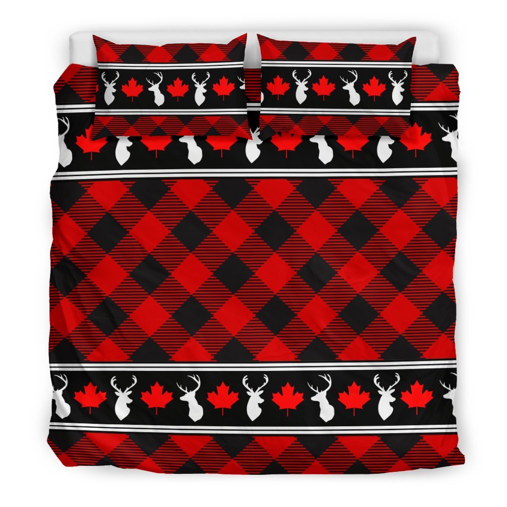 Canada Maple Leaf Bedding Set - Rustic Duvet Covers 06 - Vibe Hoodie Shop