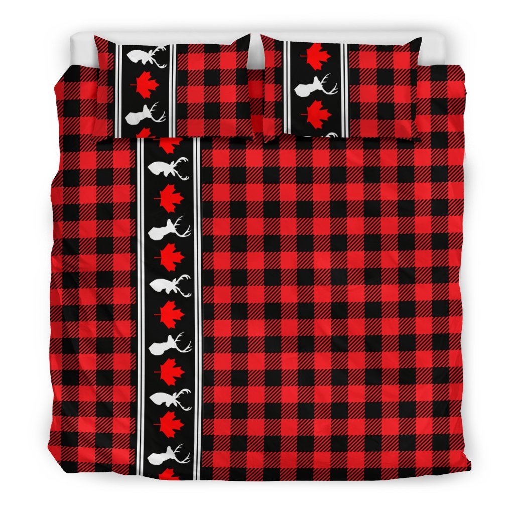 Canada Maple Leaf Bedding Set - Rustic Duvet Covers 10 - Vibe Hoodie Shop