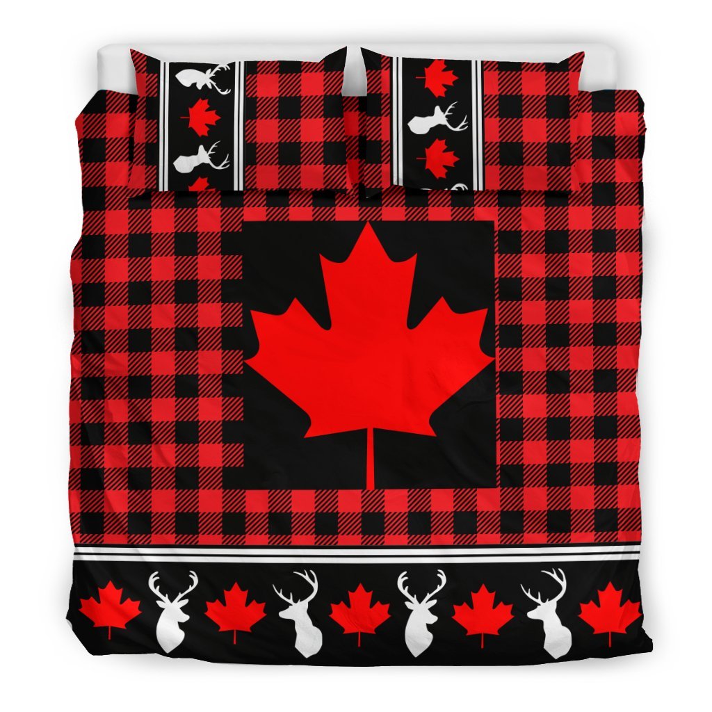 Canada Maple Leaf Bedding Set - Rustic Duvet Covers 13 - Vibe Hoodie Shop