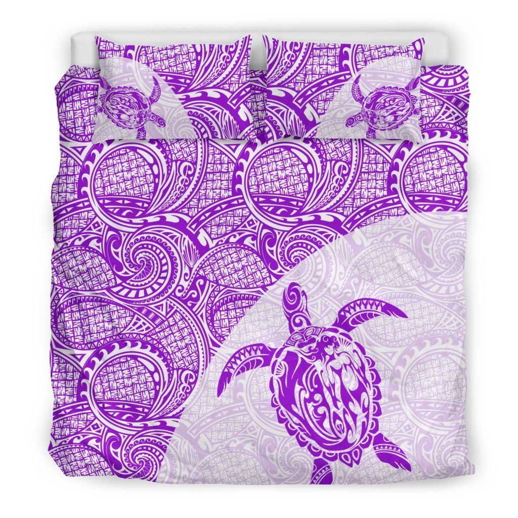 Hawaii Bedding Set, Tribal Turtle Mermaid Duvet Cover And Pillow Case - Vibe Hoodie Shop