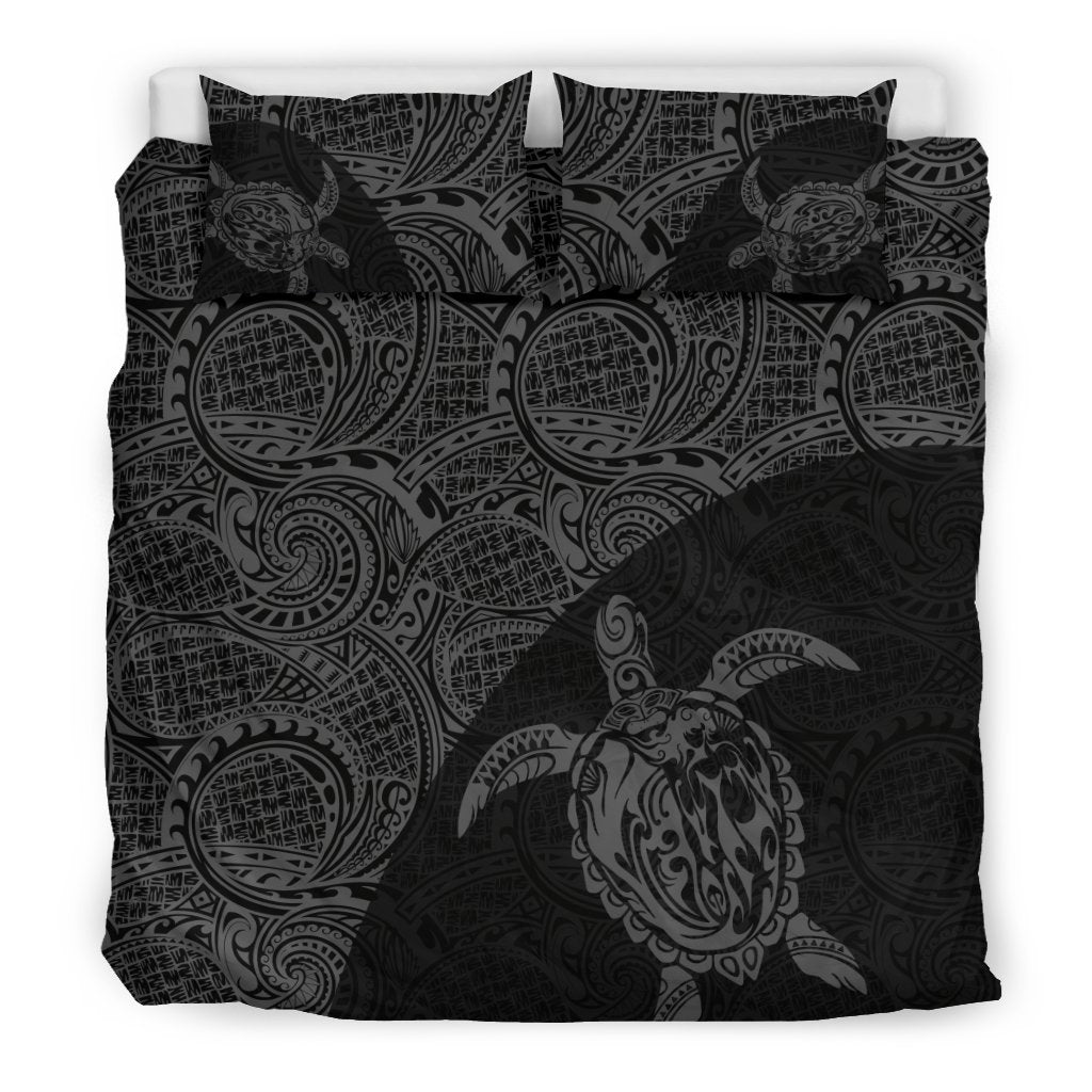 Hawaii Bedding Set, Tribal Turtle Mermaid Duvet Cover And Pillow Case - Vibe Hoodie Shop