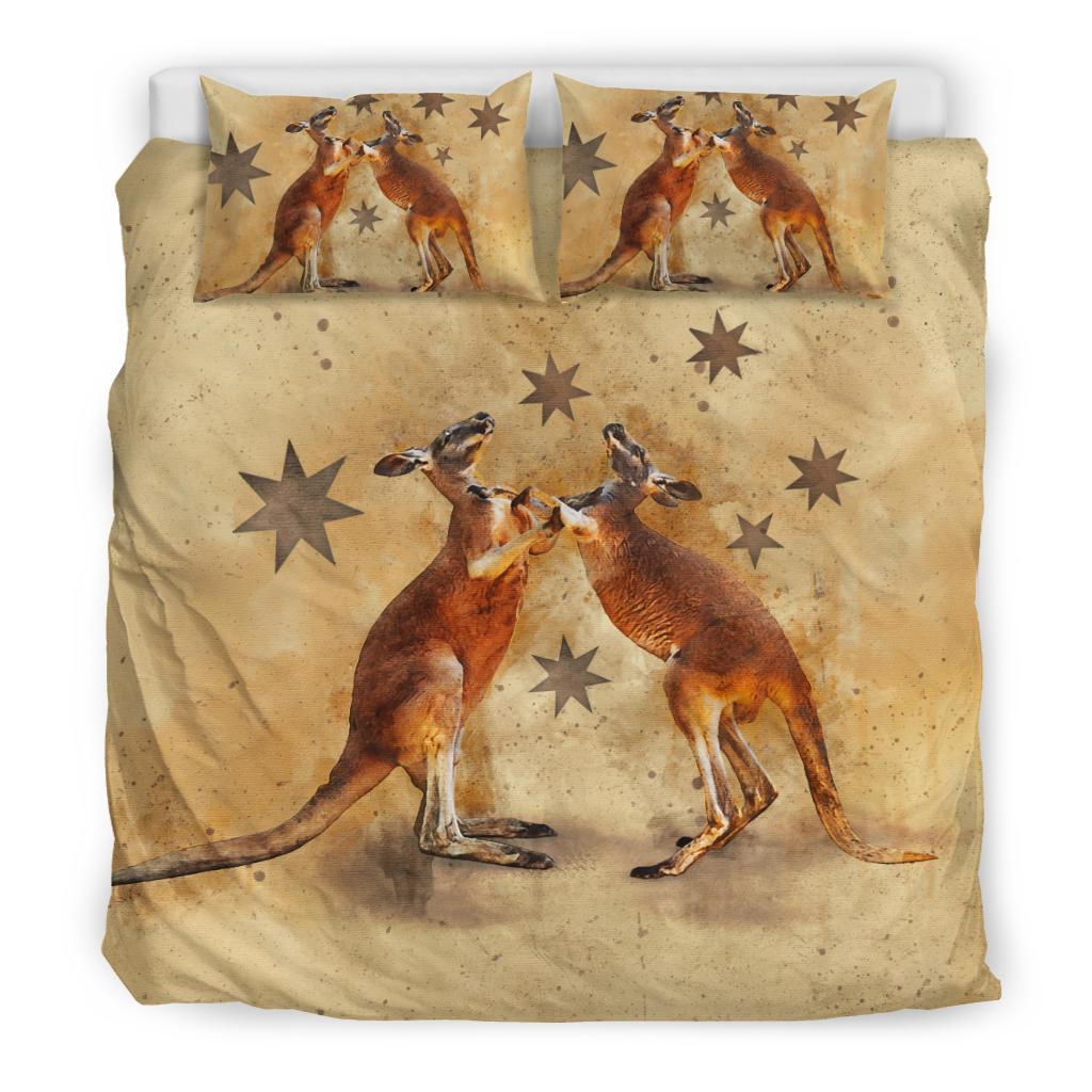 Bedding Sets - Kangaroo Bed Vintage Fighting Sets - Vibe Hoodie Shop