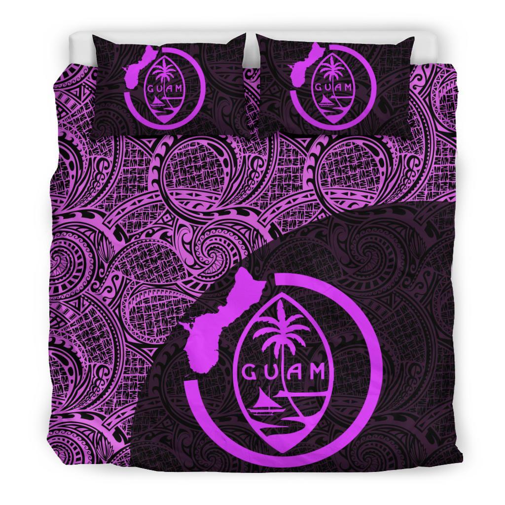 Guam Bedding Set Coat Of Arm Map Polynesian 09 - Vibe Hoodie Shop