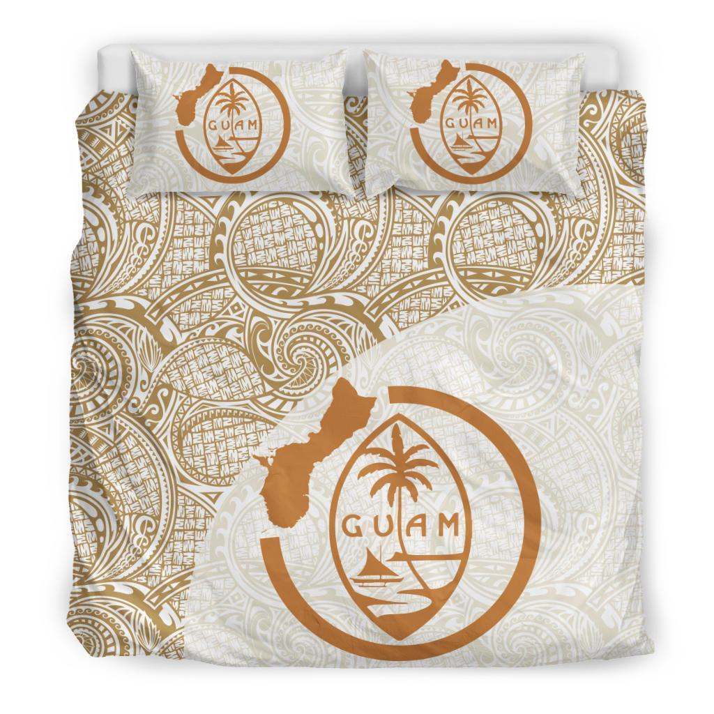 Guam Bedding Set Coat Of Arm Map Polynesian 06 - Vibe Hoodie Shop