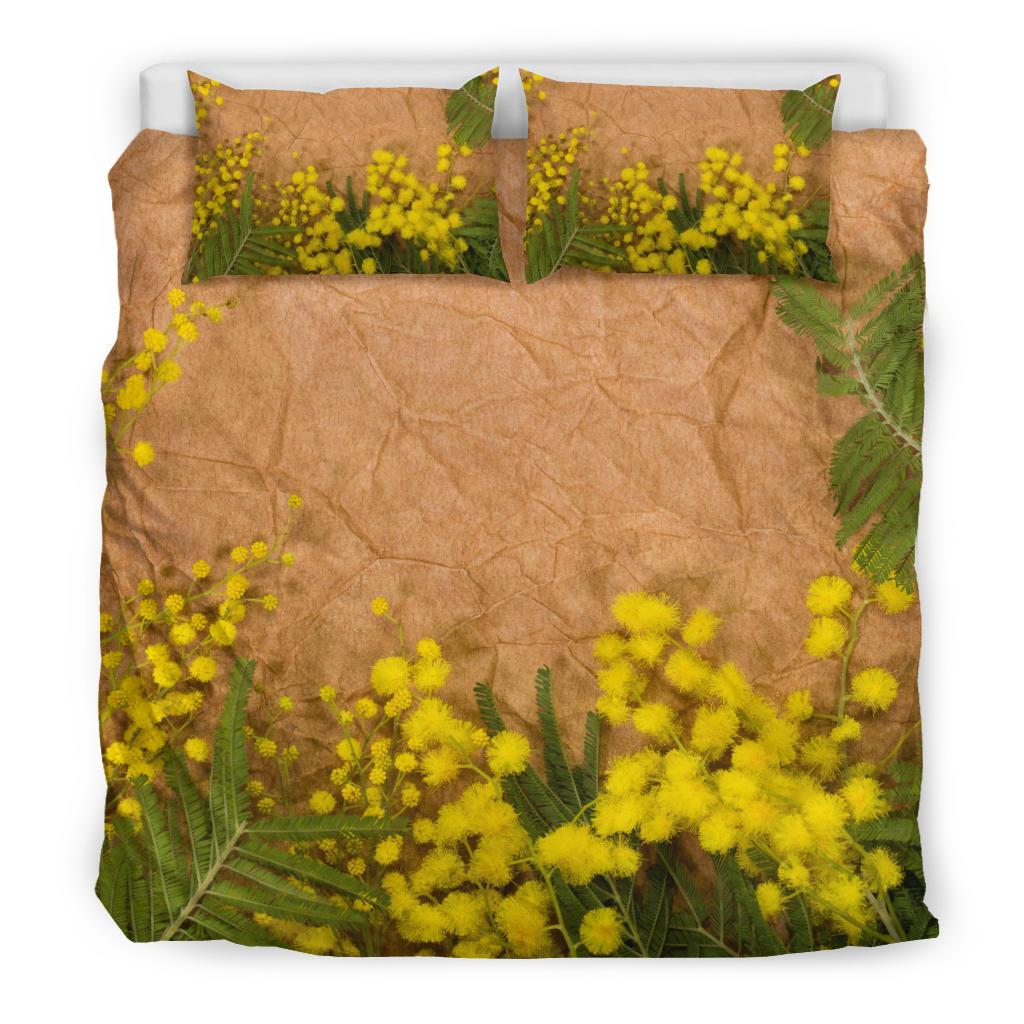 Australia Bedding Sets - Golden Wattle Bed Vintage Landscape Art Sets - Vibe Hoodie Shop