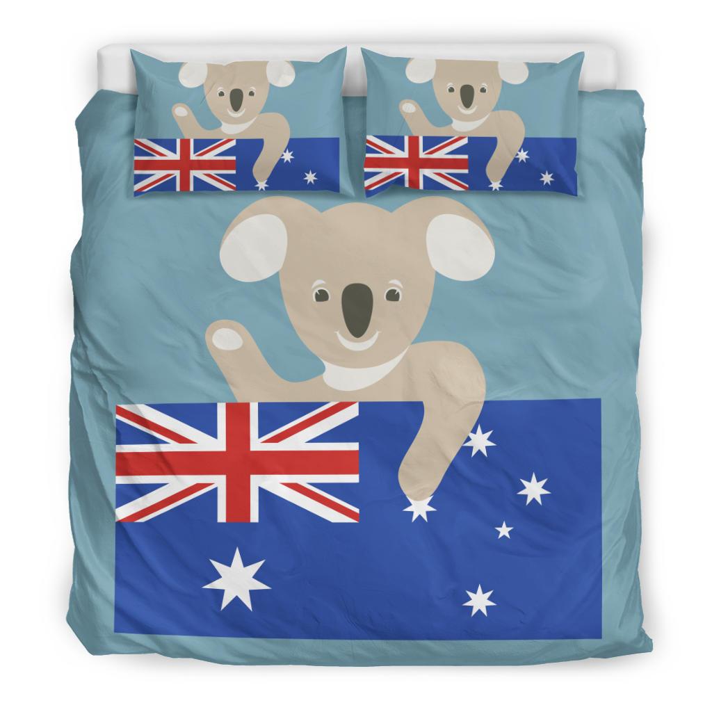 Bedding Sets - Koala Bed Aus Flag Southern Cross Australia Sets - Vibe Hoodie Shop