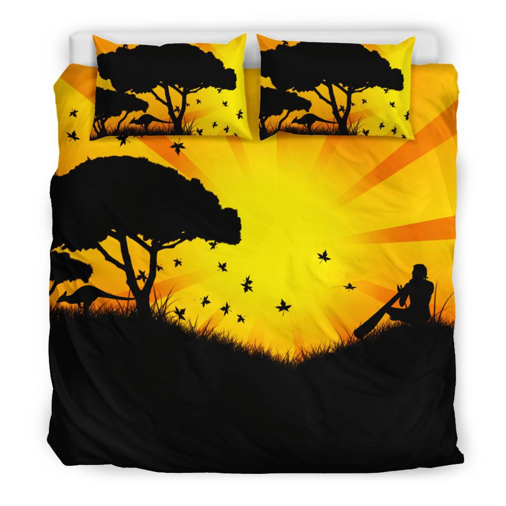 Aboriginal Bedding Sets - Didgeridoo Australia Bed Landscape Art Sets - Vibe Hoodie Shop