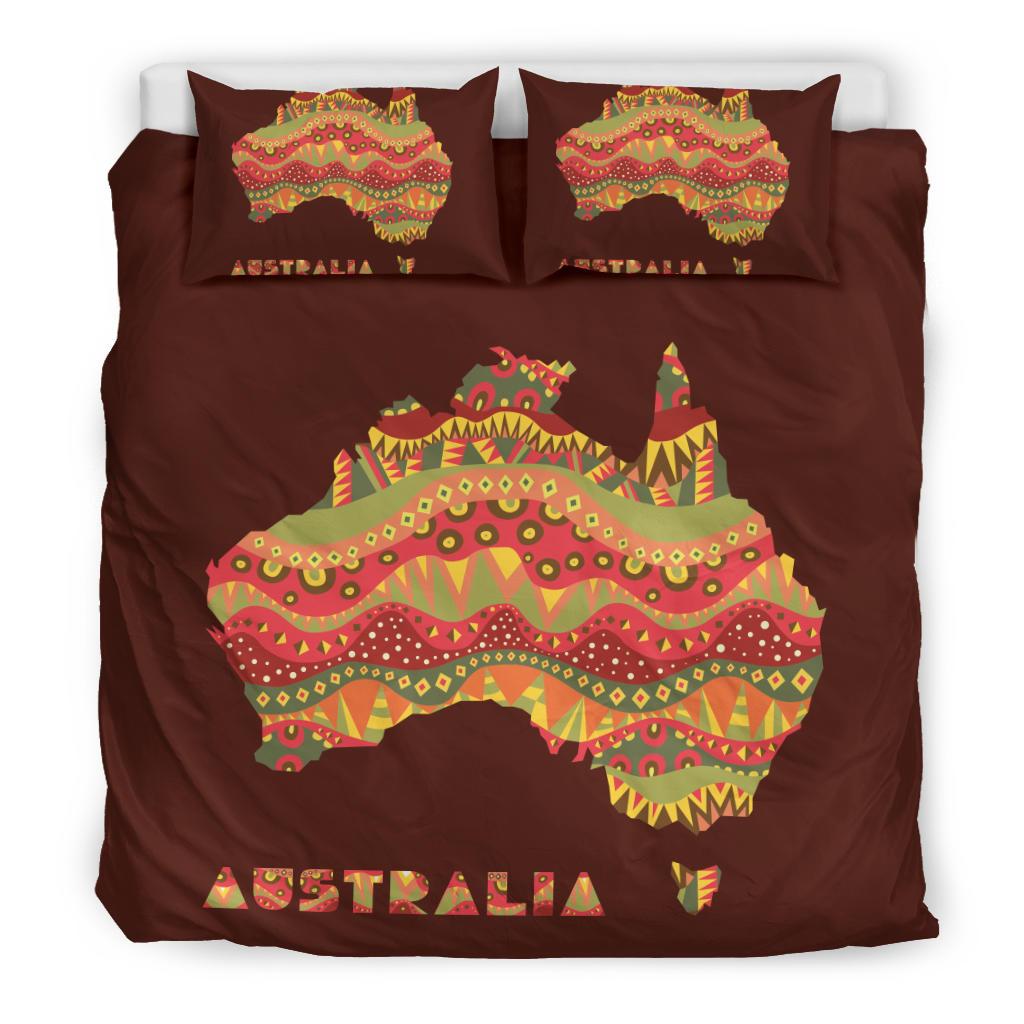 Aboriginal Bedding Sets, Australia Map Patterns - Vibe Hoodie Shop