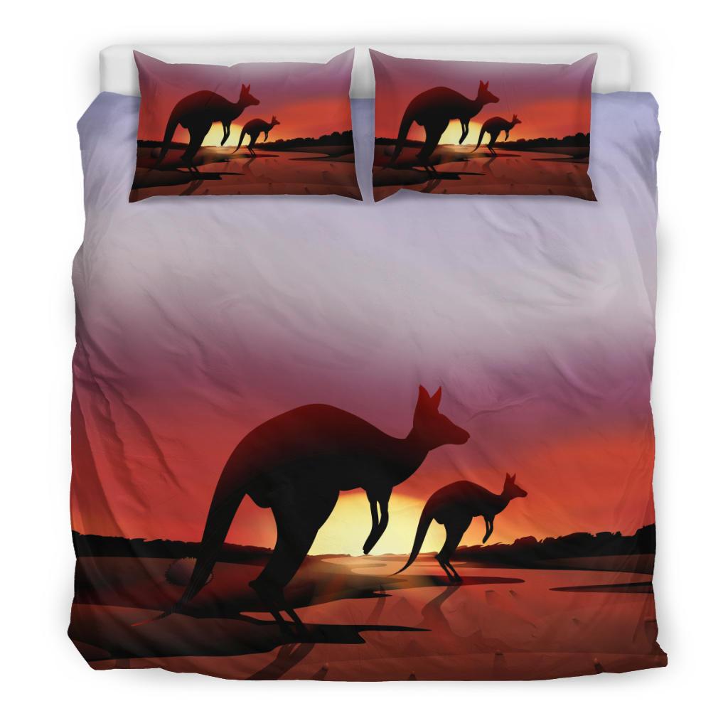 Bedding Sets - Kangaroo Bed Sunset Sets Ver07 - Vibe Hoodie Shop