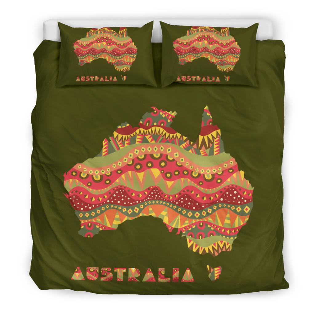 Bedding Sets - Australia Map Bed Patterns Sets Ver02 - Vibe Hoodie Shop