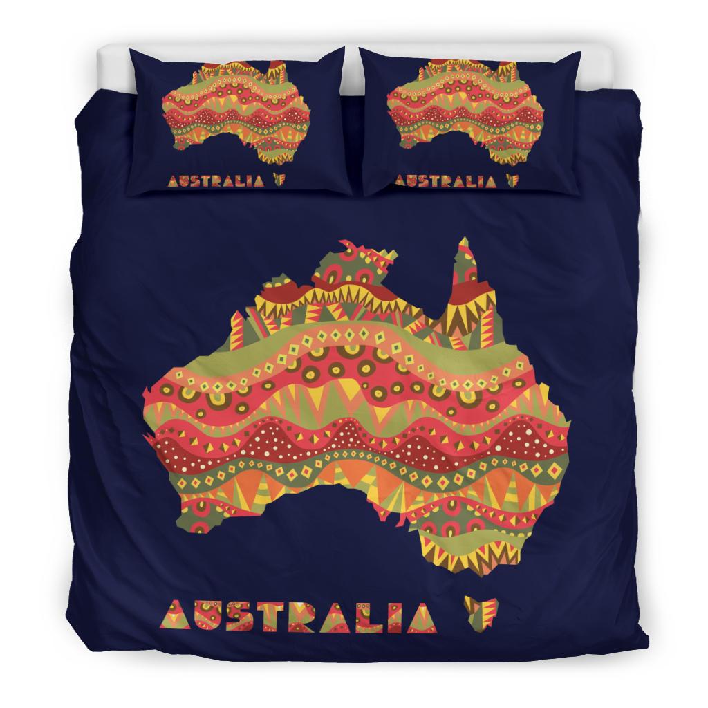 Bedding Sets - Australia Map Bed Patterns Sets Ver03 - Vibe Hoodie Shop