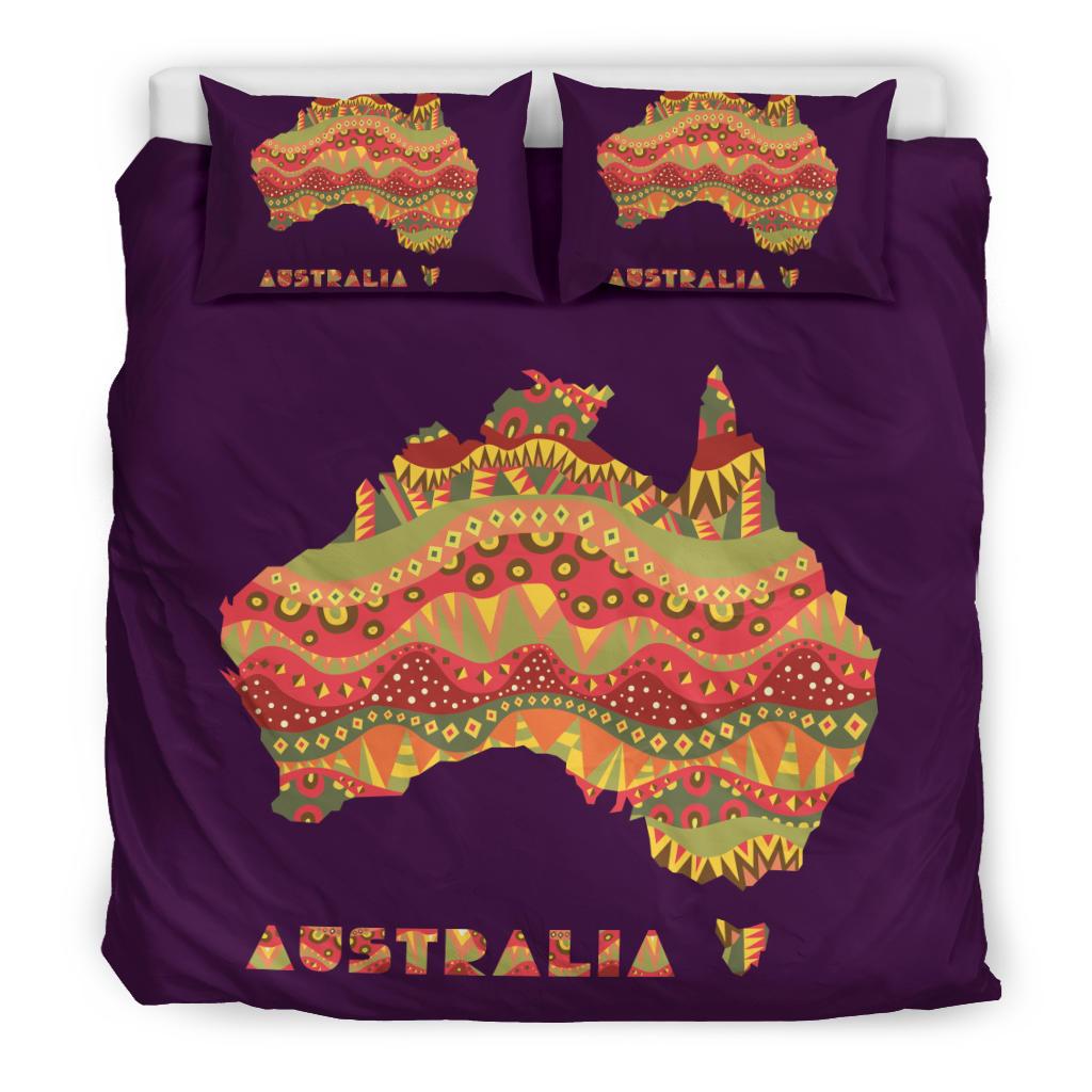 Bedding Sets - Australia Map Bed Patterns Sets Ver04 - Vibe Hoodie Shop