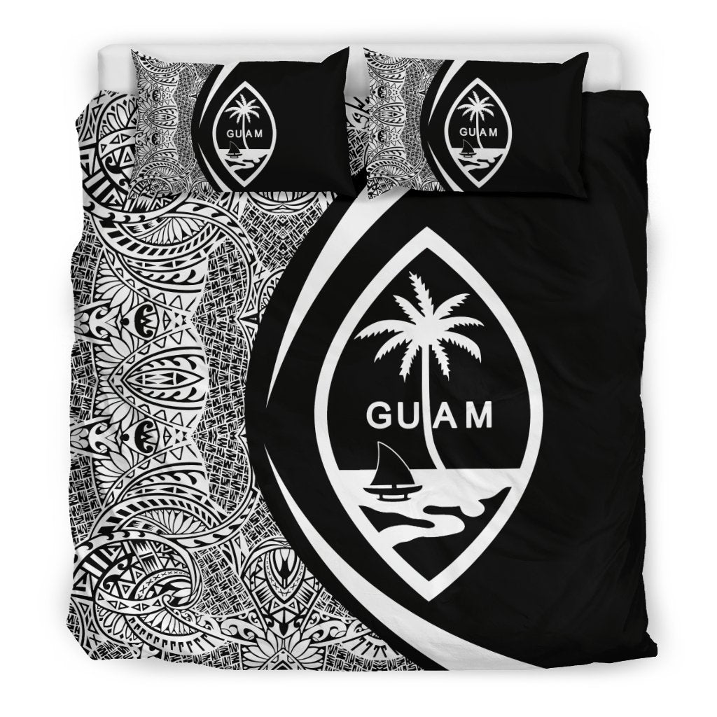 Guam Coat Of Arms Polynesian Bedding Set - Circle Style 01 - Vibe Hoodie Shop