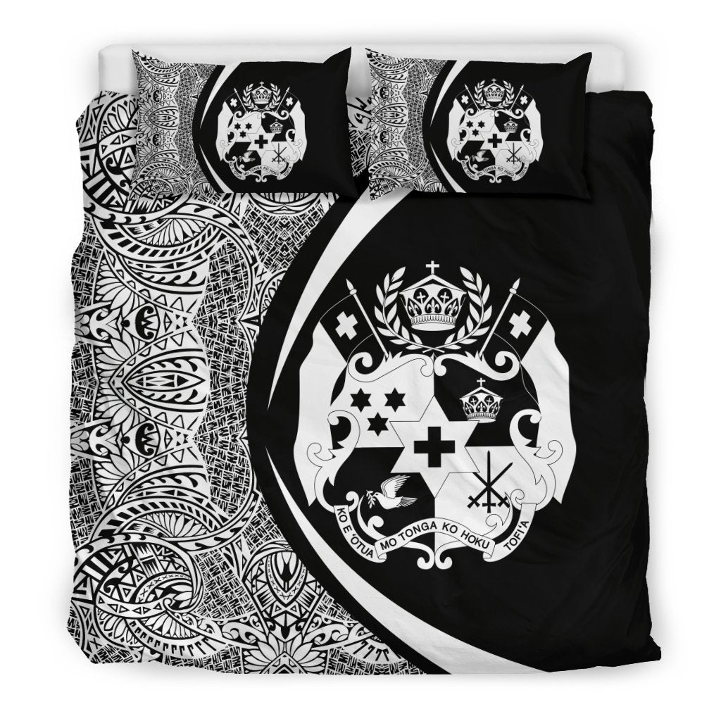 Tonga Coat Of Arms Polynesian Bedding Set - Circle Style 01 - Vibe Hoodie Shop