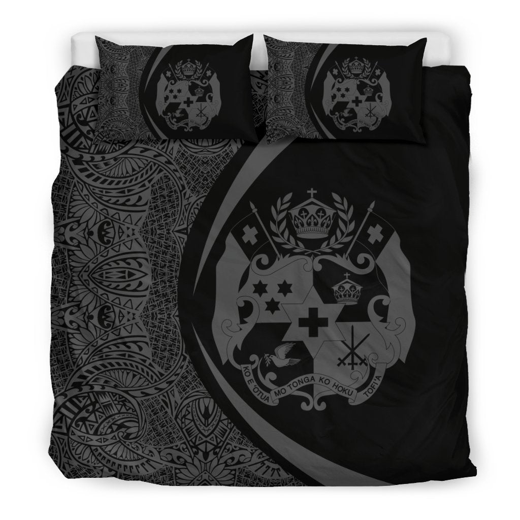 Tonga Coat Of Arms Polynesian Bedding Set - Circle Style 05 - Vibe Hoodie Shop