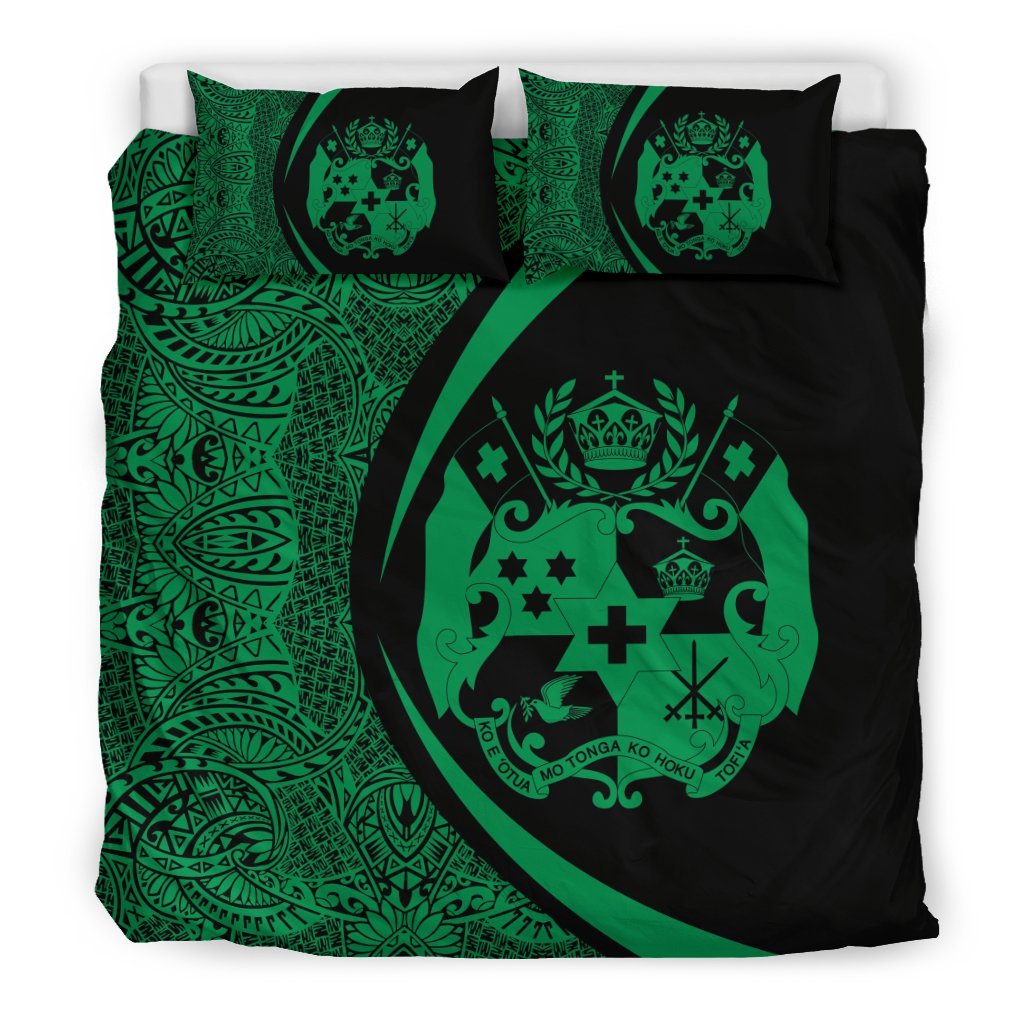 Tonga Coat Of Arms Polynesian Bedding Set - Circle Style 06 - Vibe Hoodie Shop