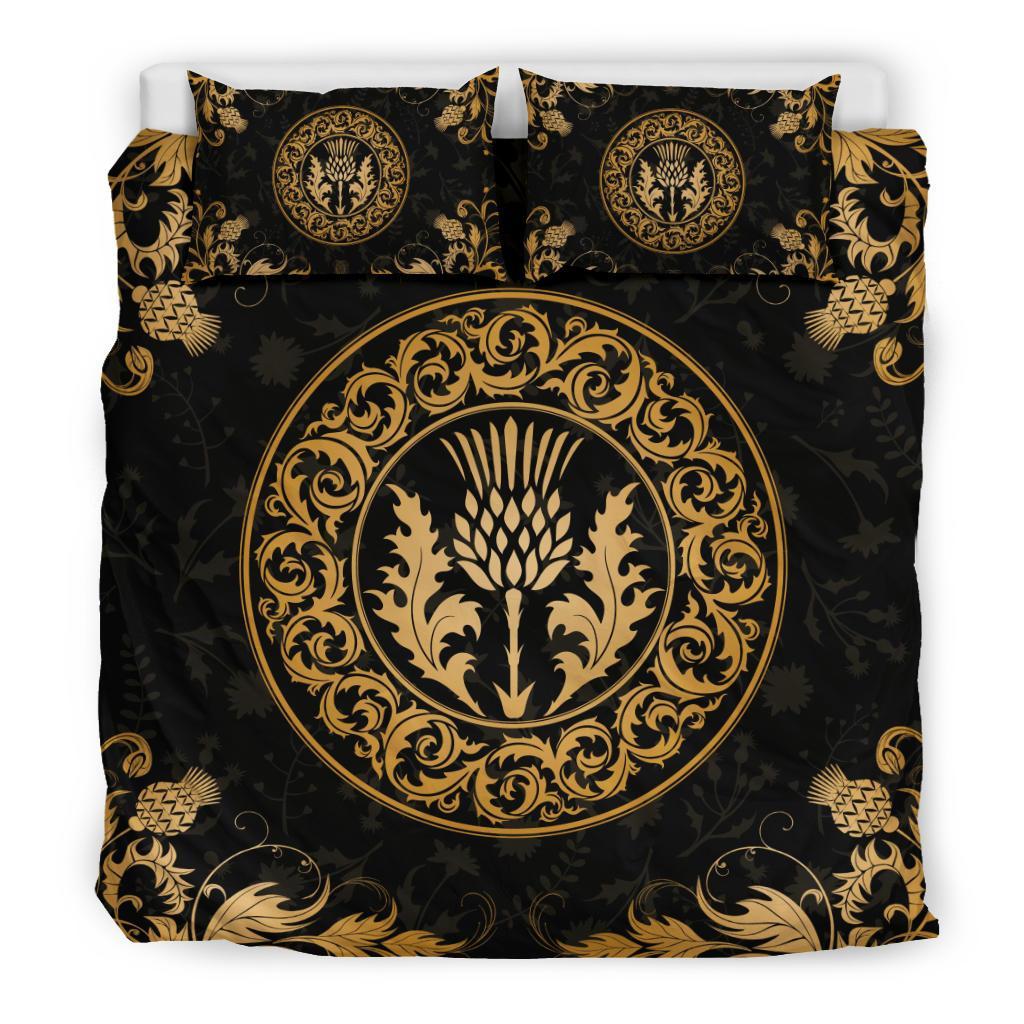 Scotland Thistle Royal Golden Bedding Set - Vibe Hoodie Shop