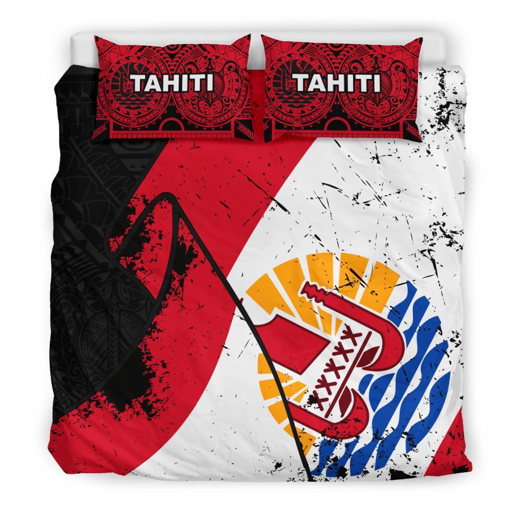 Tahiti Special Grunge Flag Bedding Set - Vibe Hoodie Shop