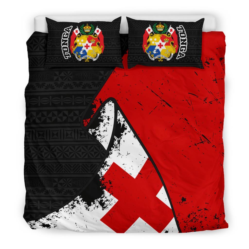 Tonga Special Grunge Flag Bedding Set - Vibe Hoodie Shop