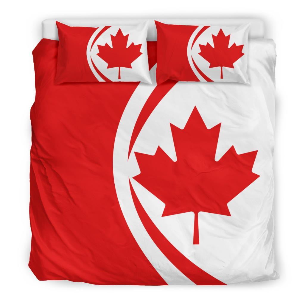 Canada Maple Leaf Bedding Set - Circle Style - Vibe Hoodie Shop