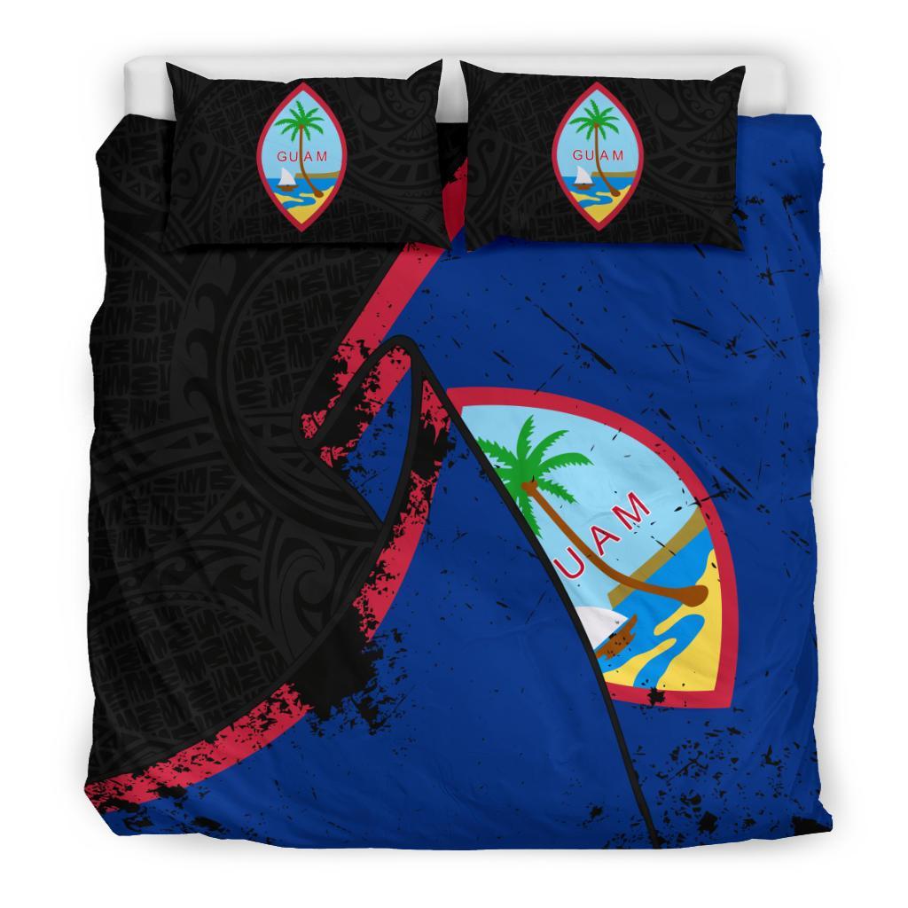 Guam Special Grunge Flag Bedding Set - Vibe Hoodie Shop