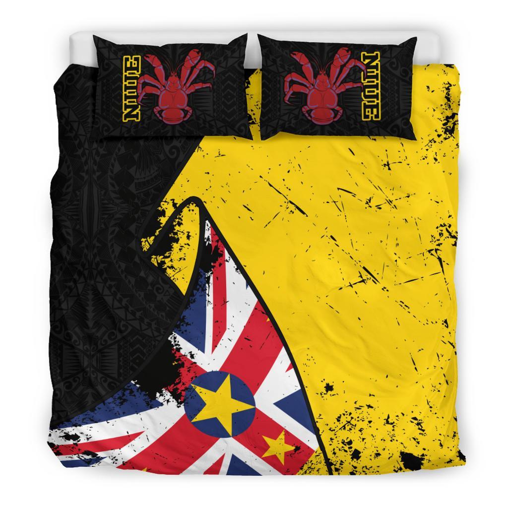 Niue Special Grunge Flag Bedding Set - Vibe Hoodie Shop