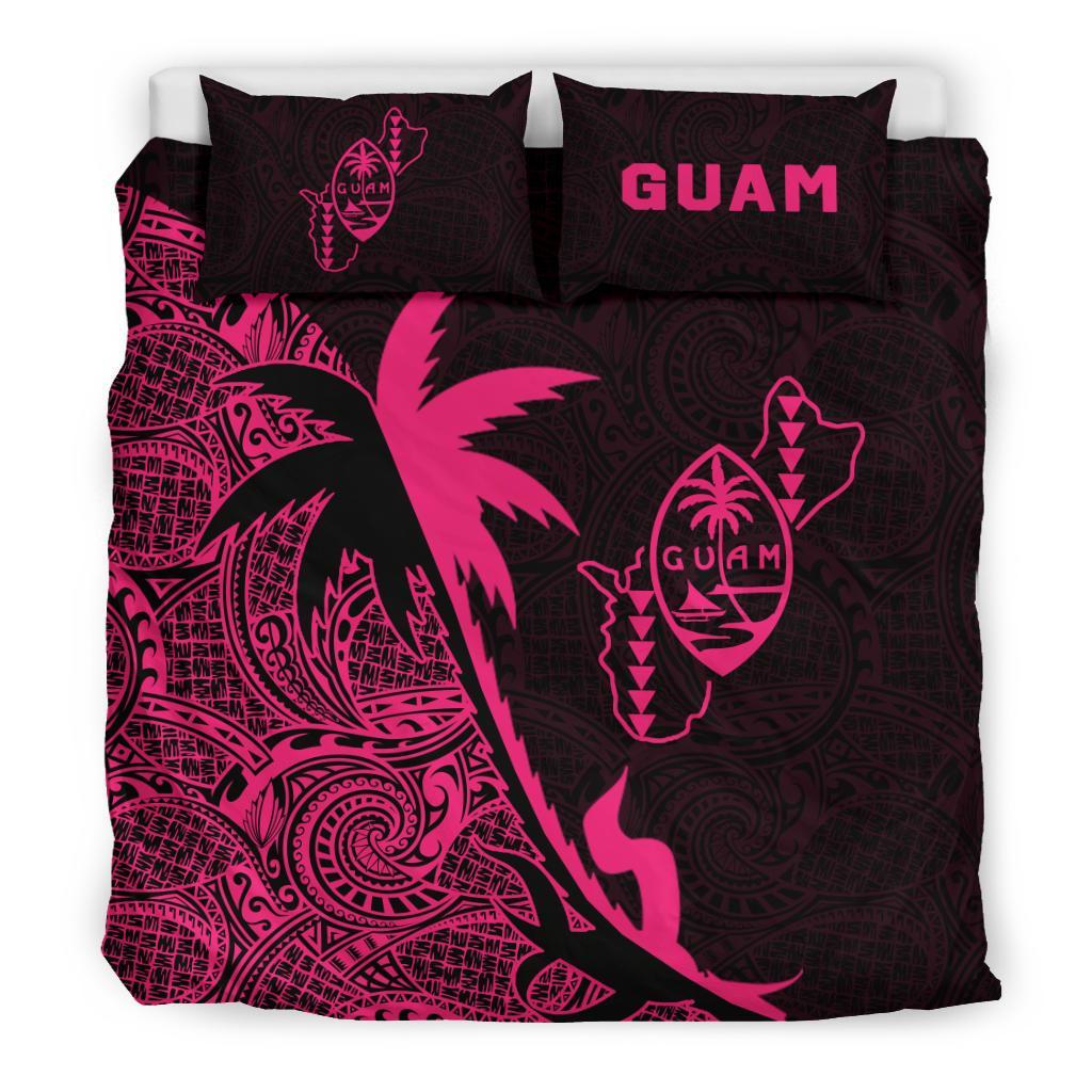 Guam Coconut Tree Bedding Set Pink - Vibe Hoodie Shop