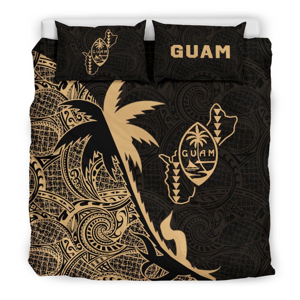 Guam Coconut Tree Bedding Set Gold - Vibe Hoodie Shop